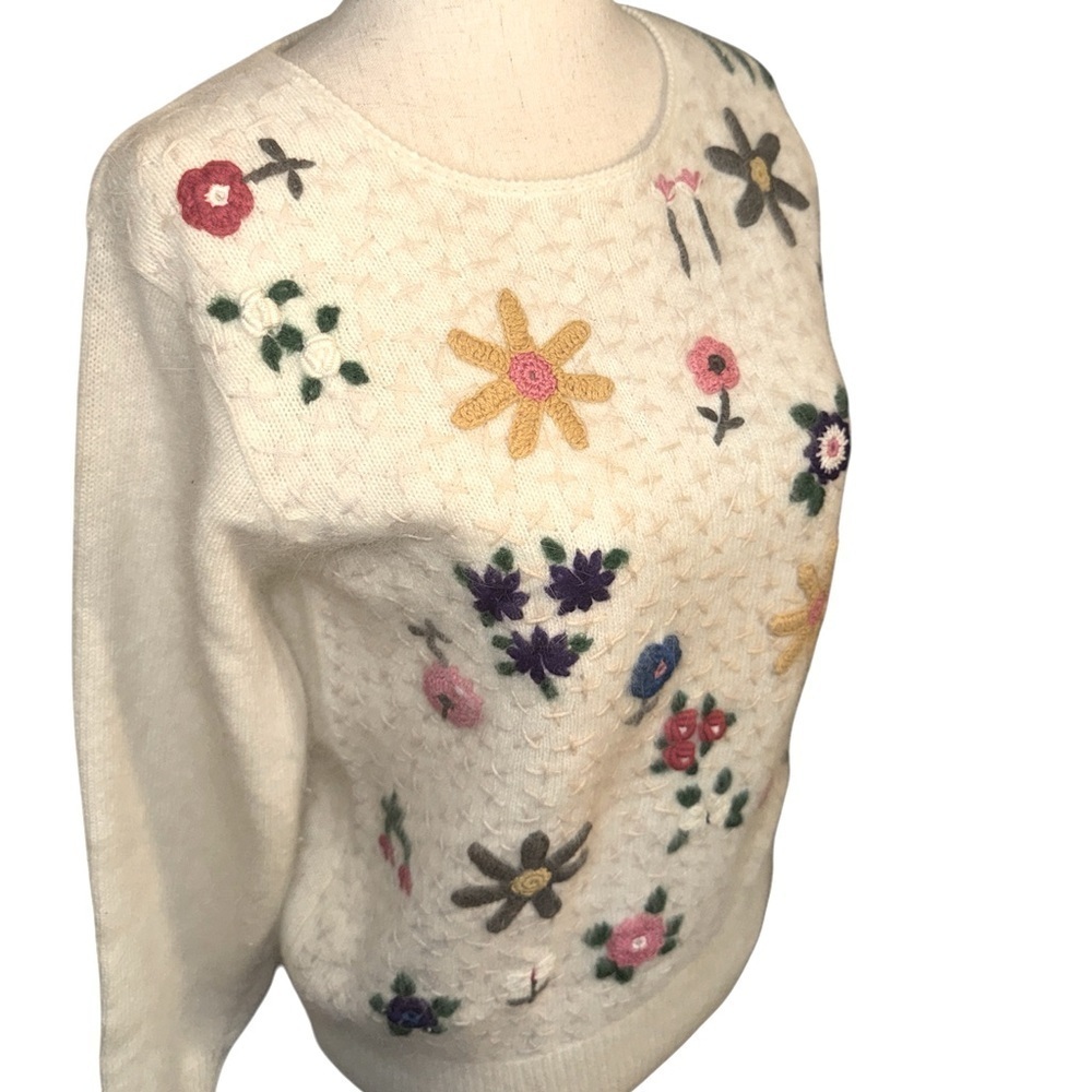 Bleyle Vintage Lambs Wool Angora Embroidered Sweater